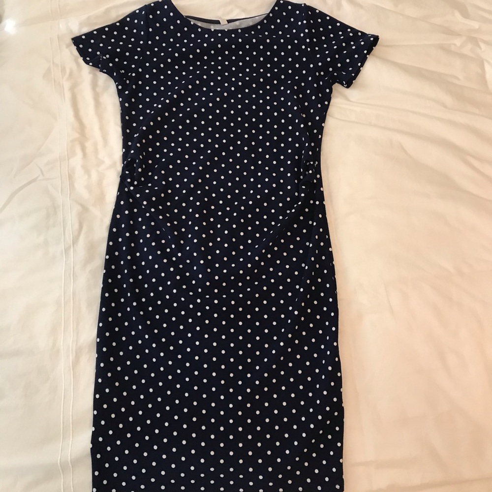 Maternity PinkBlush Polkadot Dress - Size M
